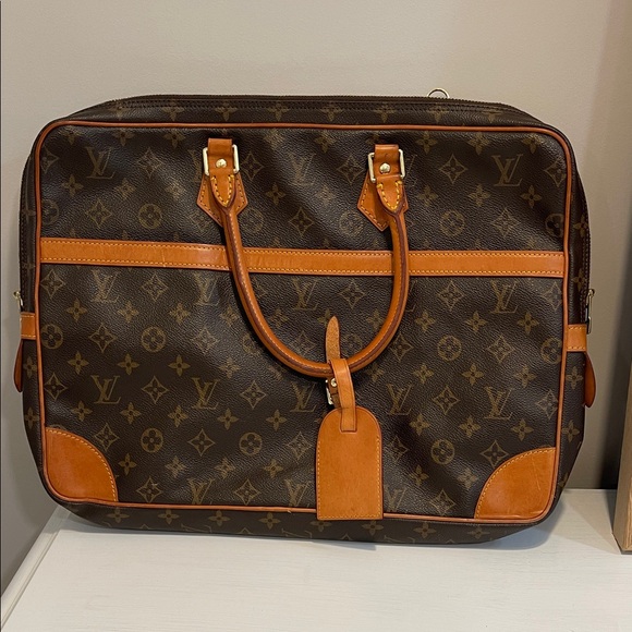 Louis Vuitton Brown Monogram Briefcase with Tan Leather - Picture 1 of 14
